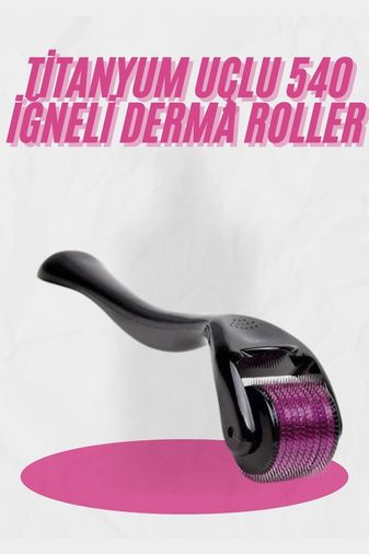 Diğer TKNUCZZZZDERMAROLLERRRRRR1MKR Dermaroller Titanyum 540 Iğneli 1 Mm Saç Kaş Sakal Serum Kullanıma Uygun