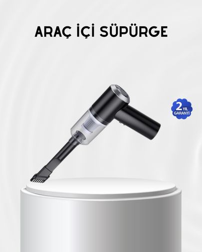 Diğer TKNXUCZZZHS22SÜPÜRGE-1MKR Kablosuz El Süpürgesi Araç İçi Temizlik İçin 5500Pa Güçlü Emiş, Usb Şarjlı