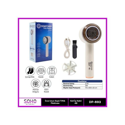 Diğer TrLat0AKH0013K-DP-693-BLNCC İnce Uzun Saplı Tiftik Makinesi Çok Renkli