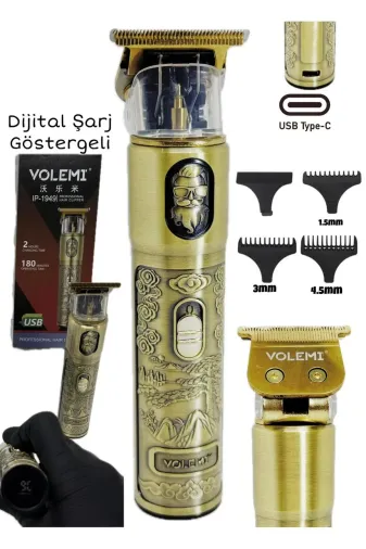Dijital Göstergeli Saç Sakal Tıraş Makinesi - Sıfıra Yakın - IP-1949 (4745)