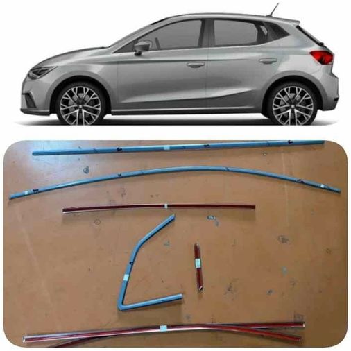 Dmb 51506829 Seat İbiza Uyumlu 14 Parça Krom Cam Çerçeve Çıtası 2022+ Sonrası