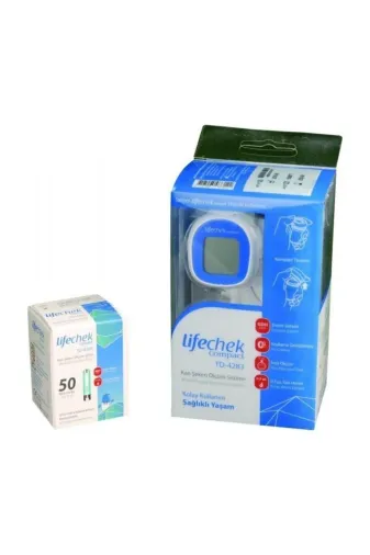DMP 4717095033122-1 Lifechek Compact Td-4283 Kan Ölçüm Cihazı + Lifechek Smart Td-4360 Kan Ölc?u?m Stribi 50 Adet