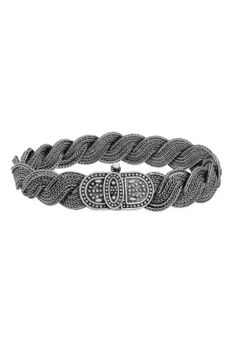DMR Elegance DMR-GMSH-BRKD-BR11004174 .gümüş Elişi Örgü Bileklik