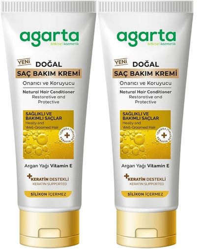 Doğal Güçlü Bakım Saç Güzelleştirici Krem 250 ML (2 Li Set)