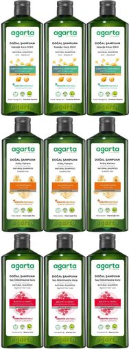 Doğal Şampuan 400 ML Kepek Karşıtı - Ardıç Katranı,Keratin - Saç Dökülmesine (9 Lu Karma Set)