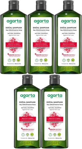 Doğal Şampuan 400 ML Saç Dökülmesine Karşı Çözüm (5 Li Set)