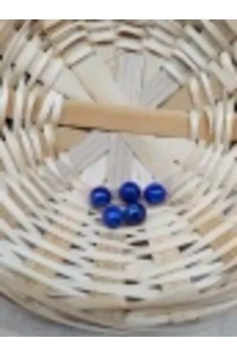 DOĞAL TAŞ DELİSİ 5LL-BONCUK 5 Adet Lapis Lazuli Doğal Taş Boncuk (8 Mm) (Sertifikalı)