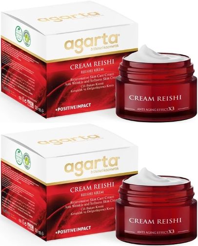 Doğal Yaşlanma Karşıtı Reishi Kremi 50 ML (Kırışıklık - Dolgunlaştırıcı) (2 Li Set)