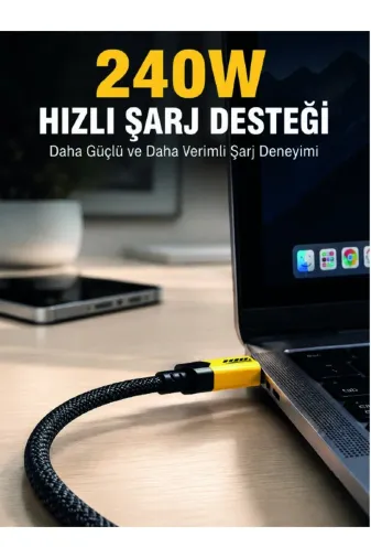 Eco Lounge AL05-TDUCZZPL8917-1 240W 3'ü 1 Arada Hızlı Şarj Kablosu Usb Type-C Lightning Micro Usb