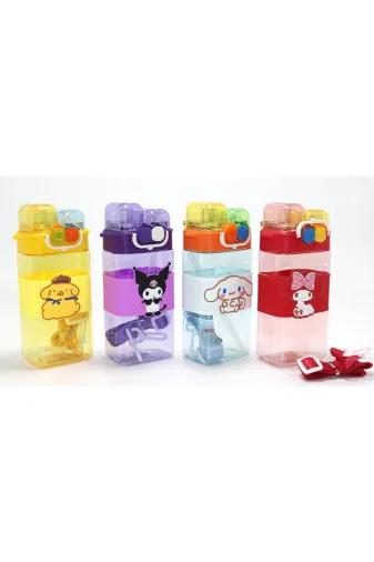 eco port URYKH002K-ALK5112 Kuromi Çift Bölmeli Pipetli Matara & Suluk Alk5112