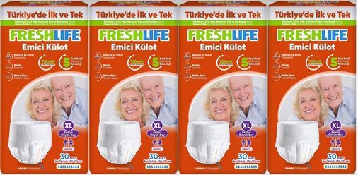 Emici Külot Hasta Bezi XL Ekstra Büyük 120 Adet (4PK*30)