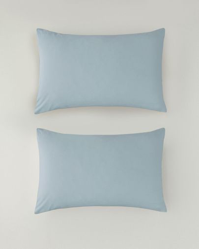 English Home 0-299-99 Novella Premium Pamuk Dokulu 2'li Yastık Kılıfı 50X70 Cm Açık Mavi