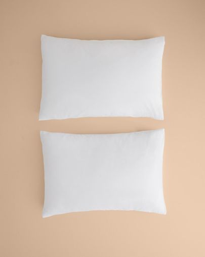 English Home 4084849 Novella Premium Pamuk Dokulu 2'li Yastık Kılıfı 50X70 Cm Beyaz