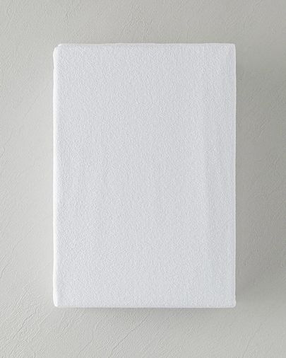 English Home -5-9-9--99 Comfort Pamuklu Sıvı Geçirmez Çift Kişilik Yatak Koruyucu Alez 180X200 + 30 Cm Beyaz
