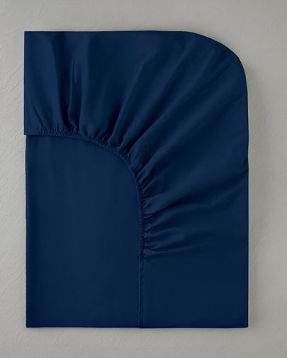 English Home 55999- Pure Pamuklu Tek Kişilik Lastikli Çarşaf 100X200 Cm Gece Mavisi