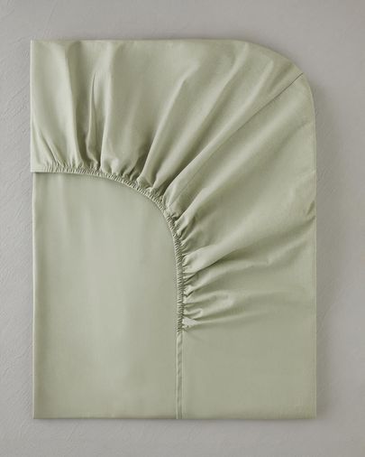 English Home 6440709790 Novella Premium Pamuk Dokulu King Size Lastikli Çarşaf 180X200 Cm Açık Yeşil