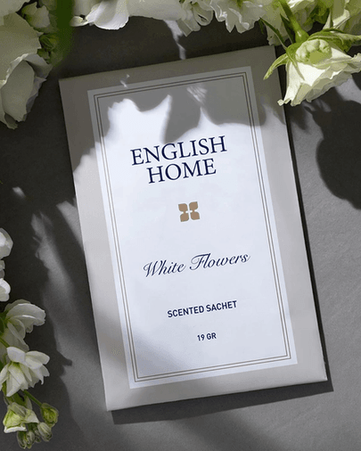 English Home Beyaz Çiçekler Kokulu Kese