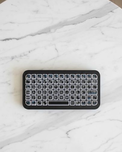 Epilons 119674432 Siyah Kablosuz Mini Rgb Işıklı Klavye Bluetooth 5.2 İnce Tasarım