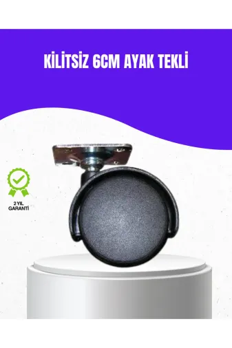 Epilons ATQ-25DYMUCZZZKLTSZ6CMAYAKK-KAQ Trendlia 6 Cm Kilitsiz Masa Ayağı Tekli Döner Tekerlek