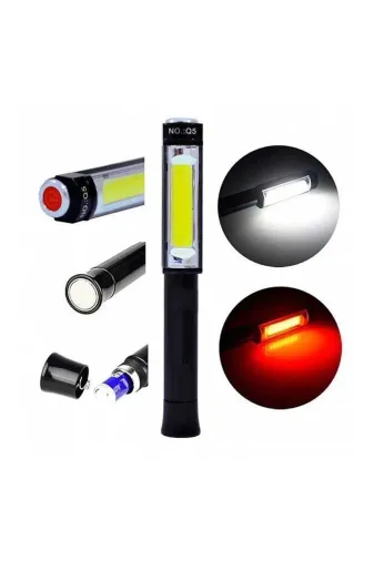 Epilons klt8912733934557 Ps-Q5 Pilli Mıknatıslı Cob Led Çalışma Tamir Kırmızı Işık El Feneri