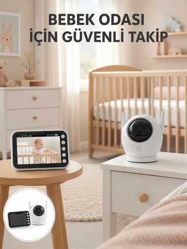 Epilons MEYTDUCZZZBLM34BEBEKKAMERA-7-BLMY Znv Zenvia Mey İthalat Canlı İzleme Özellikli Ses Takipli Bebek Monitörü Yeni Nesil Znv2025 Cmn