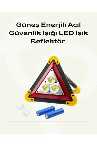 Epilons TYCDB5F1600E4A03E2B87B303 Solar Şarjlı Üçgen Led Park Ve İkaz Lambası