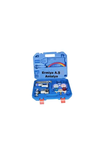 Ermiya 869003215207 Aitcool Manifoldlu Havşa, Çapak Temizleme Ve Boru Kesme Hvac Seti