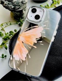 Ersa 57855210133274880184975 Iphone 13-14 - 15 Uyumlu Aynalı Gold Kelebek Model Silikon Kılıf - Goldkelebek 6998
