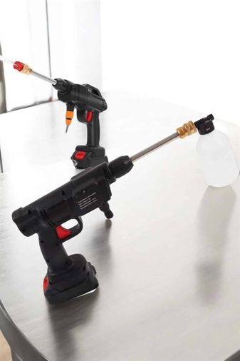 Erturkstore 125048601 Mey İthalat Şarjlı Oto Yıkama Tabancası Su Basınçlı Hazneli Bataryalı