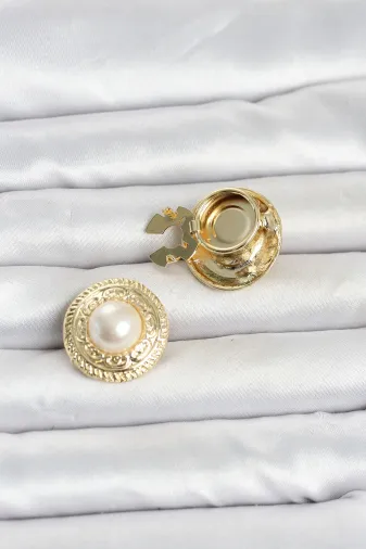 Ethab Giyim GLST8293-8347 Gold Renk İncili Model Düğme Veya Manşet Broşu