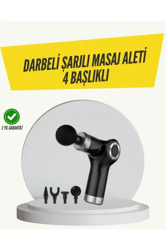Ethab Giyim Mini Masaj Tabancası 4 Başlık 6 Hız Ayarlı - Glst6010-3996