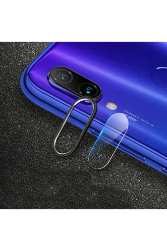 Ethab Giyim Xiaom Redmi Note 7 Kamera Koruma Metal Lens+ Kırılmaz Cam Set-(5775) - Glst7200-3718