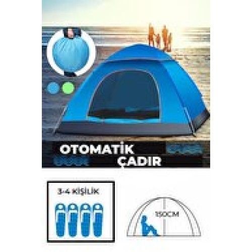 ETT 562741427955 Otomatik Havada Açılan Su Geçirmez Çadır 4 Kişilik