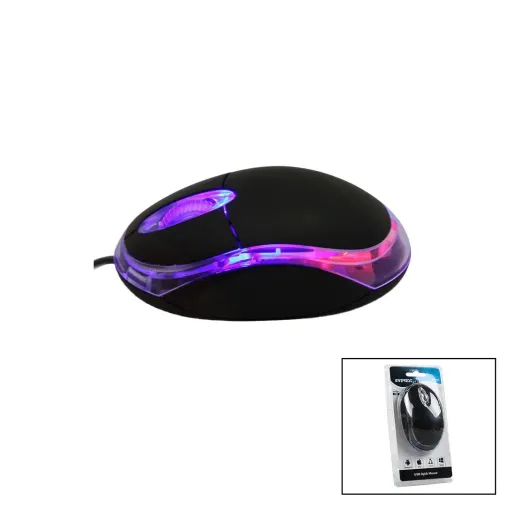 EVEREST KM-6809  KABLOLU USB - IŞIKLI  SİYAH OPTİK MOUSE  1200 DPI   VAKUMLU AMBALAJ  110CM KABLO (4745)