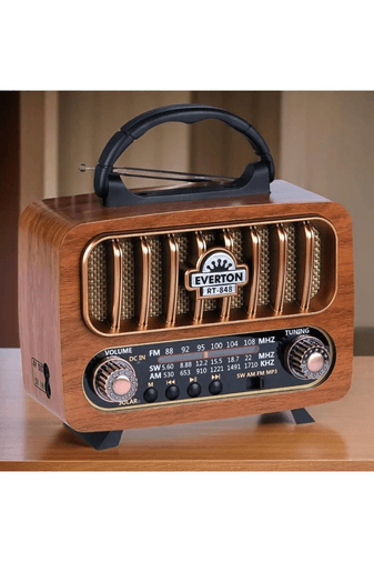 Everton Rt-848 Usb Bt Fm Solar Paneli Nostajık Radyo