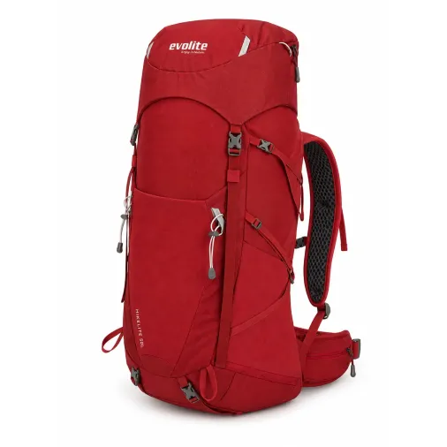 Evolite HikeLite 50L Trekking ve Kamp Sırt Çantası – Kırmızı