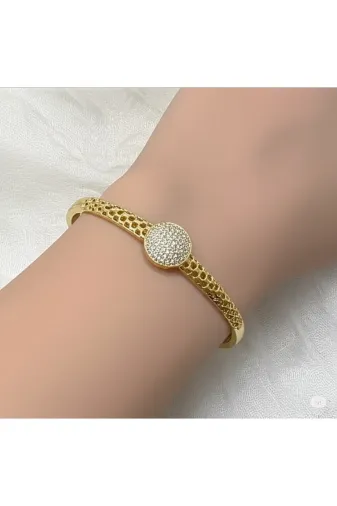 FAMEMUS ACCESSORY 0040898 Zarif Taş Detaylı Altın Renk Kadın Bileklik