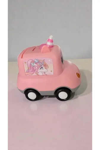 FAMEMUS ACCESSORY 2321wewqwdwd Unicorn Araba Şeklinde Şifreli Kumbara Boyutu 15 Cm