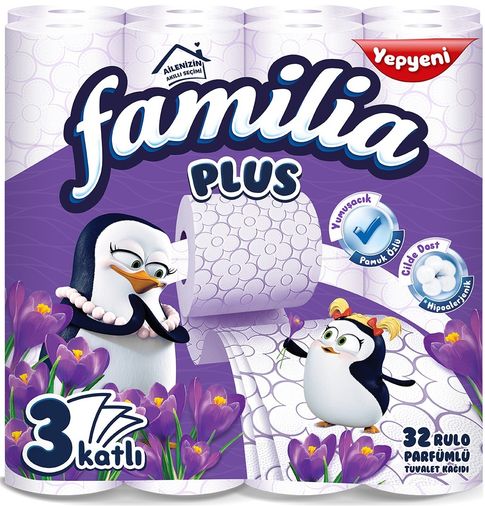 Familia Plus Tuvalet Kağıdı 3 Katlı 32 Li Paket Sihirli Çiçekler Parfümlü