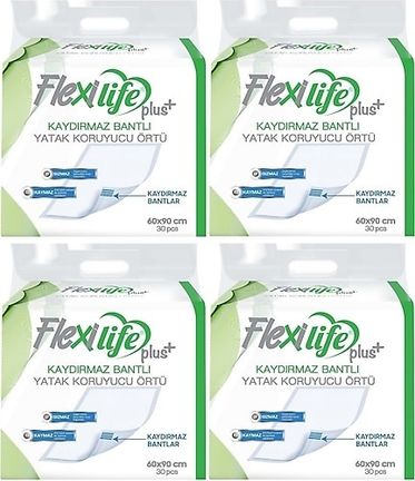 Flexi life 2483387 Flexilife Plus 60 X 90 Cm Kaydırmaz Bantlı Yatak Koruyucu Örtü 30'lu X 4 120 Adet