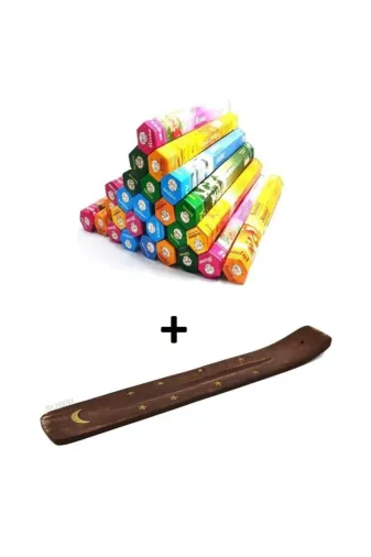Flute medeniyetbaharat-tts-125 Tütsü Hindistan Cevizi Kokusu (Coconut) 1 Adet (20 Sticks) + Tütsü Kayığı