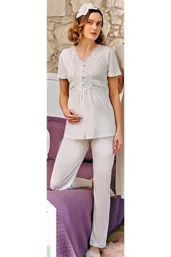 Flz Pijama TYC00126280758 Lohusa Pijama Takımı Pembe