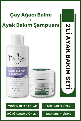 For You Gold AY.01 Ayak Bakım Şampuanı + Çay Ağacı Balmı (Tırnak Mantarı-Koku-Kaşıntı Giderici)