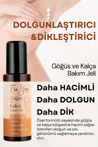 For You Gold FYGK0002 Dolgunlaştırıcı, Dikleştirici Göğüs Ve Kalça Büyütmeye Yardımcı Bakım Jeli 100 Ml