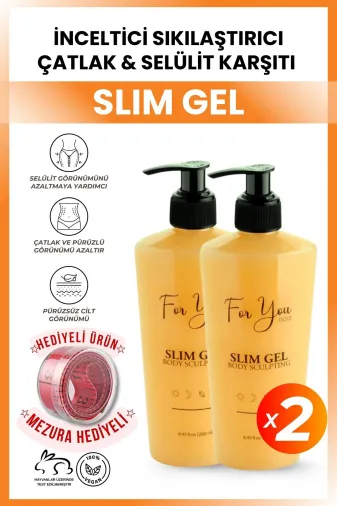 For You Gold FYSJ0049 Selülit, Çatlak Gidermeye Yardımcı Ve Sıkılaştırıcı Slim Jel, Selülit Kremi (2X250 Ml)