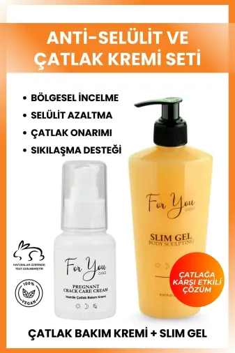 For You Gold slçatlak01 Slim Jel (Slim Gel) Selülit Jeli Ve Çatlak Oluşumunu Azaltmaya Yardımcı Çatlak Kremi & Çatlak Seti