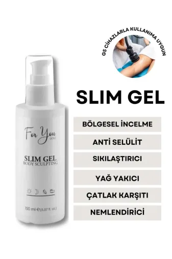 For You Gold SLM150 Slim Jel - Sıkılaştırıcı-Yağ Yakıcı–Bölgesel İncelme-Çatlak Karşıtı Ve Selülit Kremi 150Ml