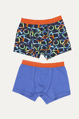 Funfair 13382309 Normal Bel Erkek Çocuk 2'li Desenli Boxer 2324Ec01Md Saks