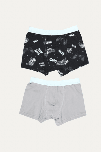 Funfair 13382315 Normal Bel Erkek Çocuk 2'li Desenli Boxer 2324Ec02Md Lacivert