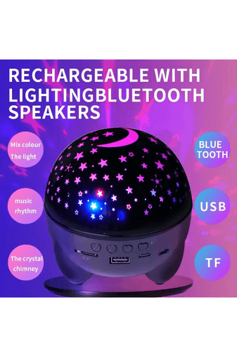 Genel Markalar yl-666 Star Light Disko Parti Bluetooth Hoparlör Yıldız Yansıtmalı Projeksiyon Speaker
